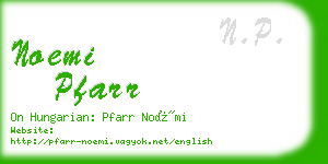 noemi pfarr business card